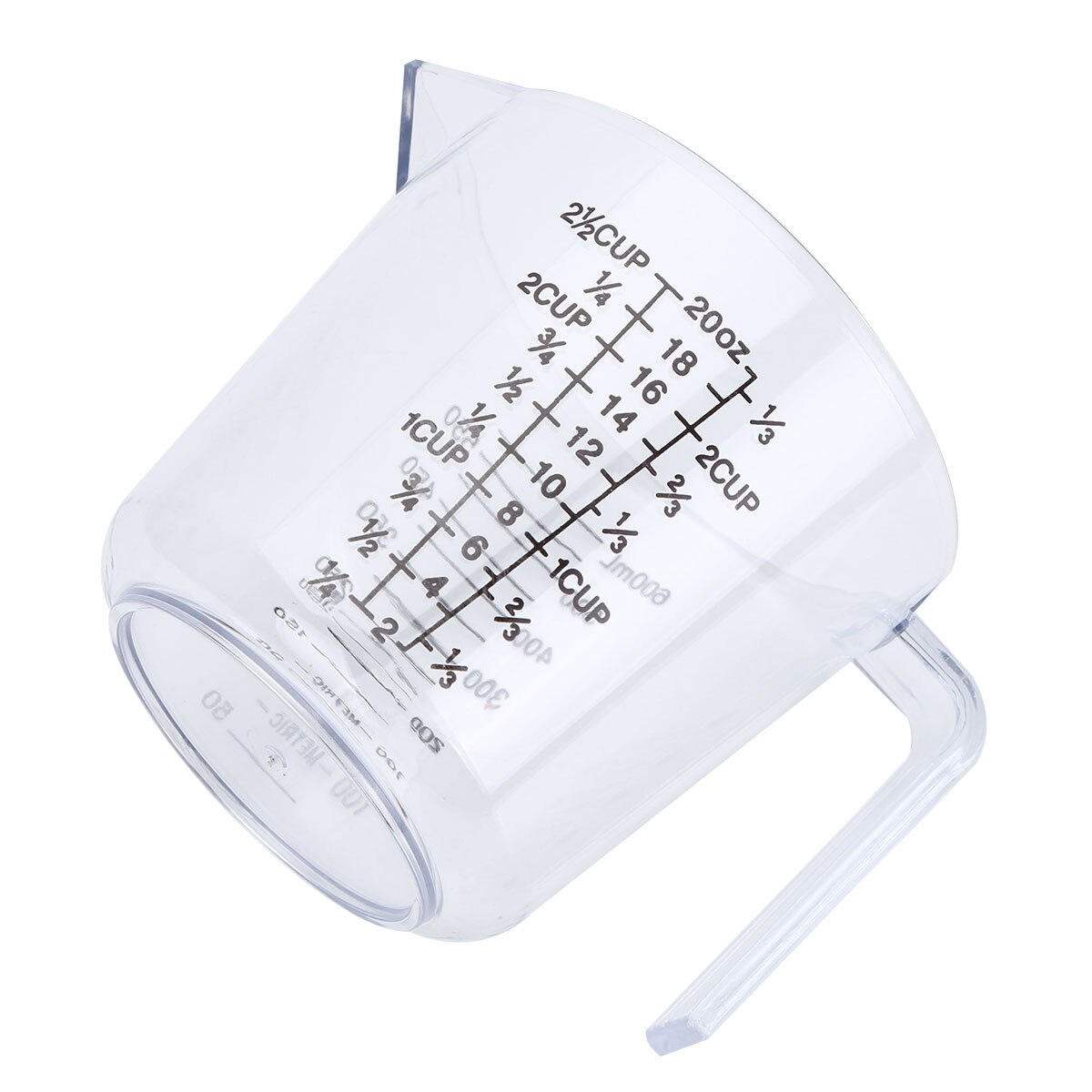 Plastic Clear Graduated Measuring Cup with Handle For Restaurant Cooking Baking Tools Kitchen Utensils Liquid Measure Jug Cup