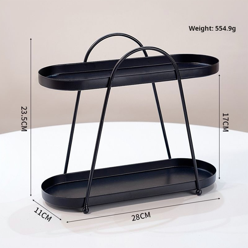 Étagère de rangement en fer forgé pour cosmétiques, boîte à bijoux, ornements décoratifs de table, support d'organisation de dressing, nordique: green