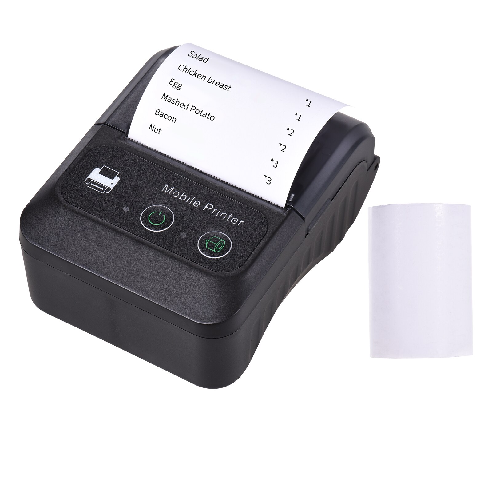 Aibecy Portable Label Maker - 58mm BT Wireless Bluetooth Thermal Printer for Shops: with 1 roll paper