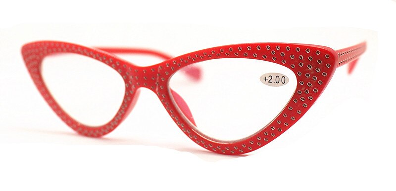 +1.0 1.5 2.0 2.5 3.0 3.5 zwarte kattenooghars leesbrillen brillen dames diamanten kattenoog hyperopie leesbrillen presbyopie