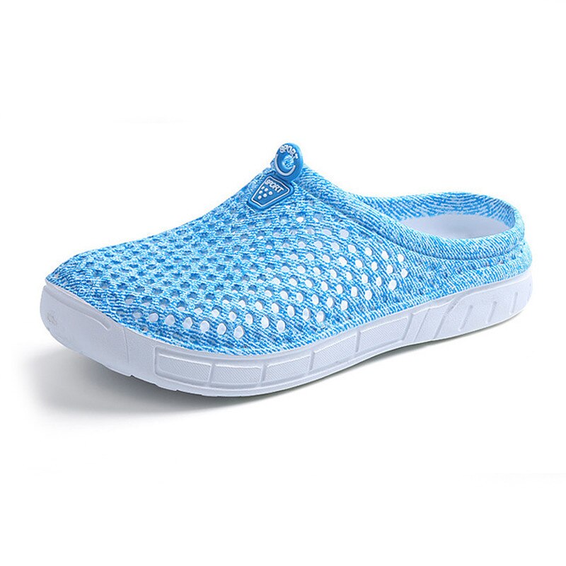 Women Leisure Fitness Shoes Women Light Breathable Summer Shoes Female Network Sports Toning Shoes Hollow Beach Shoes: sky blue / 7.5