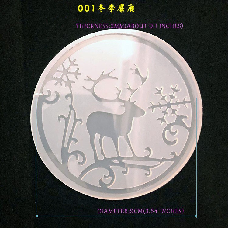 Transparent Silicone Mould Resin Decorative Craft DIY Winter lovers girl owl elk Type epoxy resin molds for jewelry making tool: 01