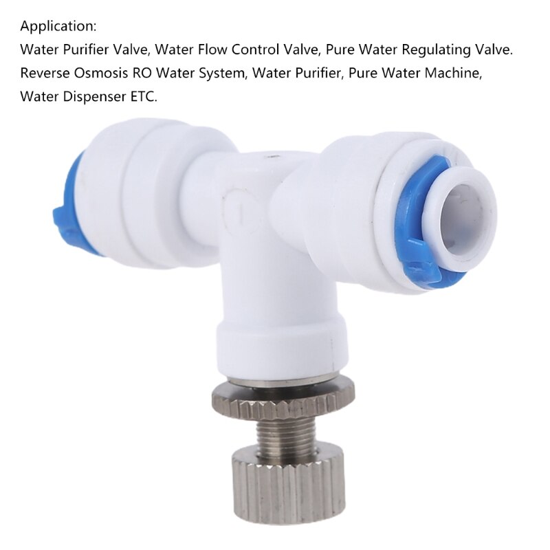 Reverse Osmosis 1/4" Hose RO Water Flow Adjust Valv-eRegulator Waterflow Control