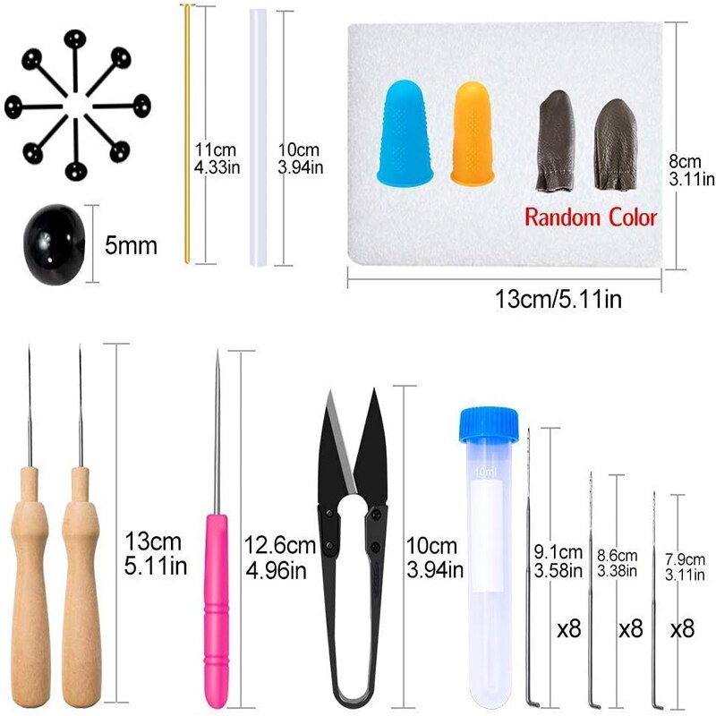 100 Stks Verschillende Maten Handwerk Wol Vilten Naalden Wol Vilten Naalden Kit Voor Vrouwen Naaikit Porken Hand Maken [L