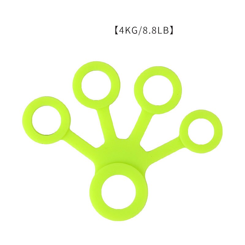 Silicone Hand Grip Finger Exerciser Guitar Simulator Training Stretcher Fitness Trainer Strength Resistance Bands Wrist Expander: 4kg green