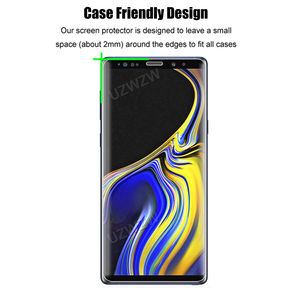 3Pcs Voor Samsung Galaxy Note 9 Screen Protector Soft Hydrogel Film 3D Gebogen Volledige Dekking