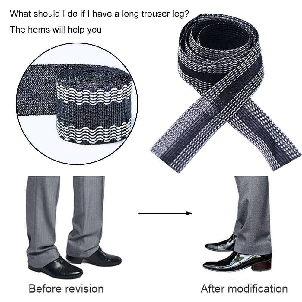 Diy Ijzer Op Zelfklevende 1.2M Broek Rand Plakken Verkorten Reparatie Broek Voor Jean Broek Kleding Stof Naaien gereedschap Accessoires