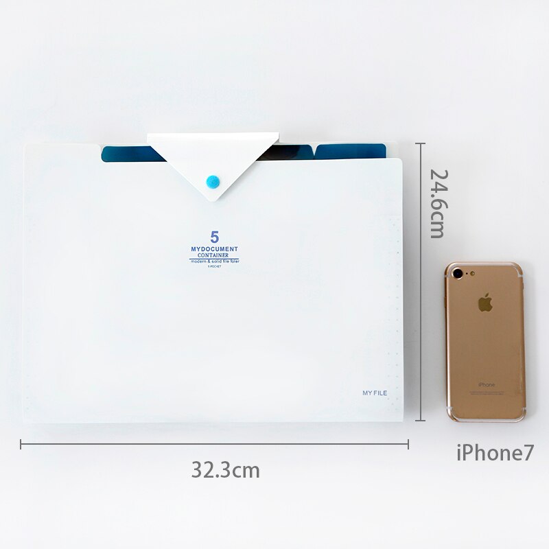 5/8 Pocket In De Map A4 Uitbreiden Bestandsmap Document Organizer 5/8 Zakken Accordeon Map Organizer Voor Documenten Tas: 8 into White