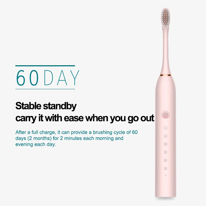 Xiaomi Mijia Electric Toothbrush Rechargeable USB 6 Mode Sonic Toothbrush IPX7 Waterproof Travel Box Holder replacement head