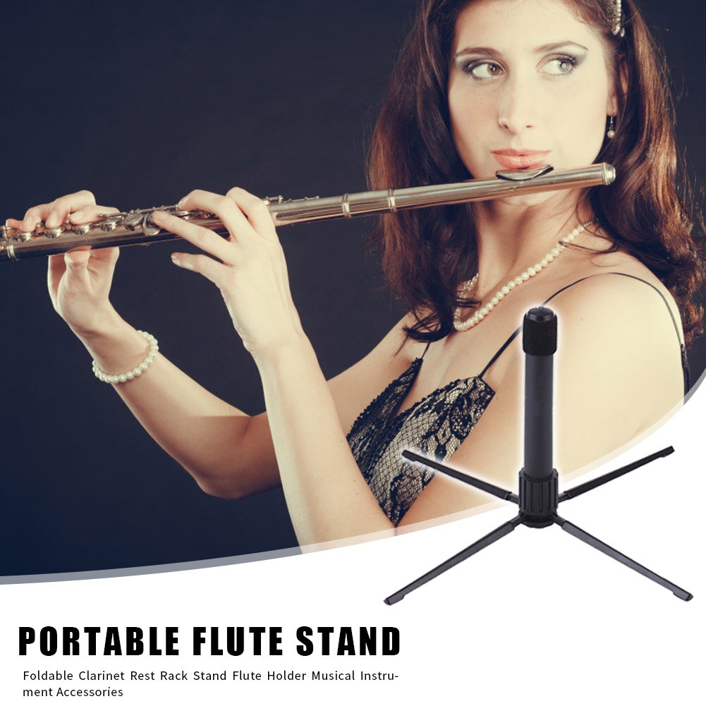 Flute Stand Installa and Remove Convenient Simple Portable Foldable Clarinet Rest Rack Holder Musical Instrument Parts