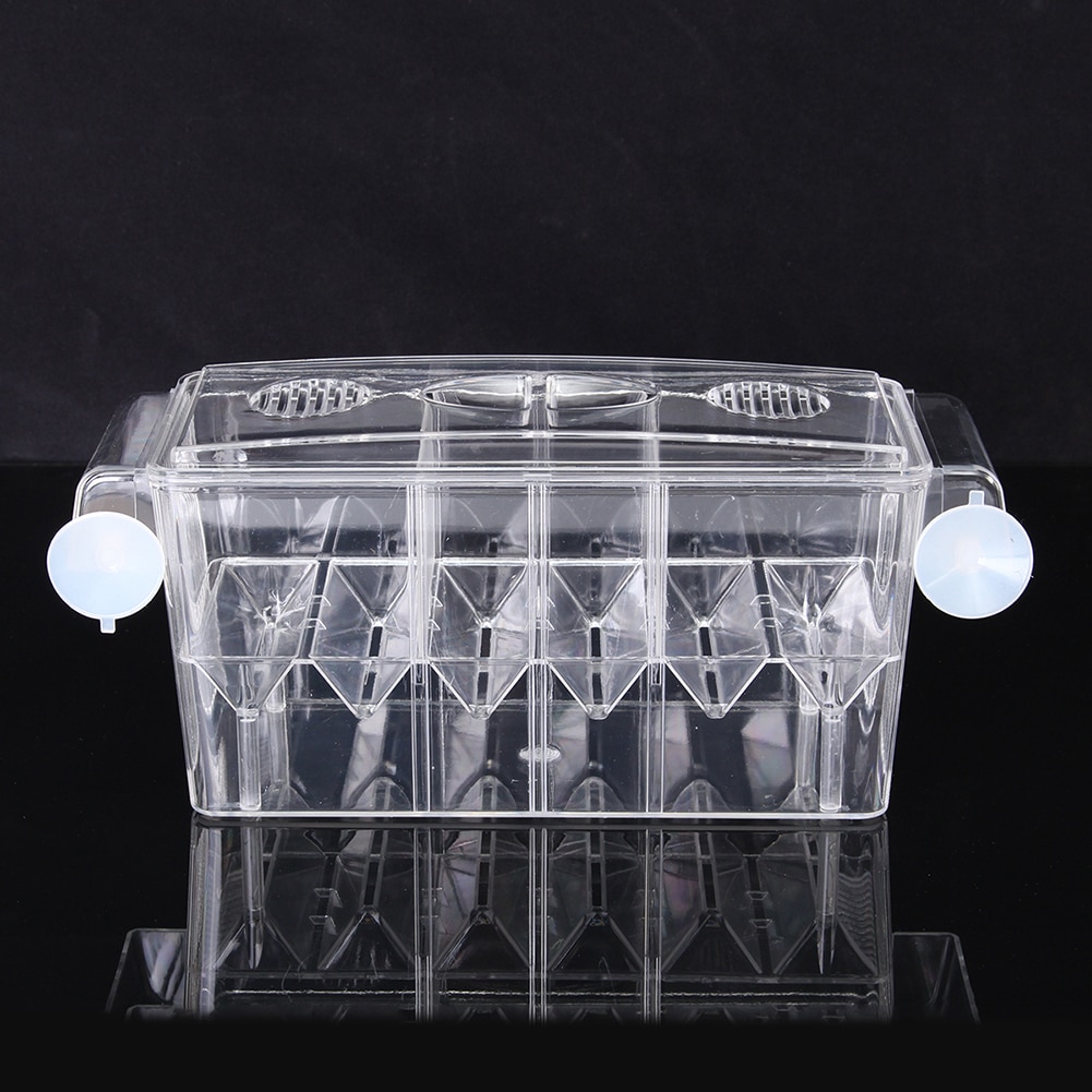 Transparent Fish Breeding Box Aquarium Hatcherys Double-deck Cage Trap Floating Isolation Tank Fry House Guppies Isolation Room