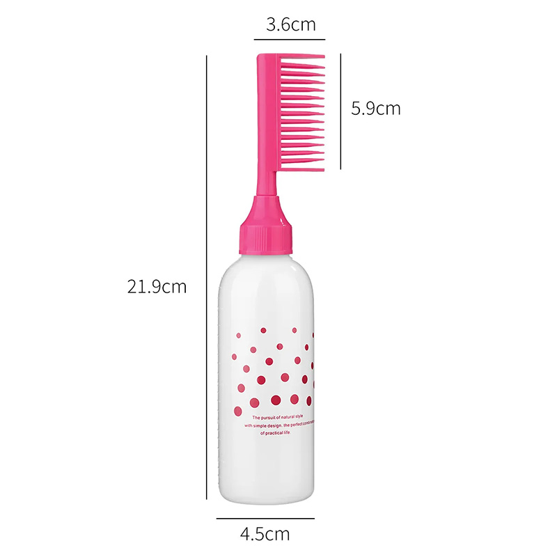 Nachfüllbare haarfarbenflasche, friseurbedarf, Styling-werkzeuge, kopfhautöl-applikatorflasche, kamm, Shampoo-flasche