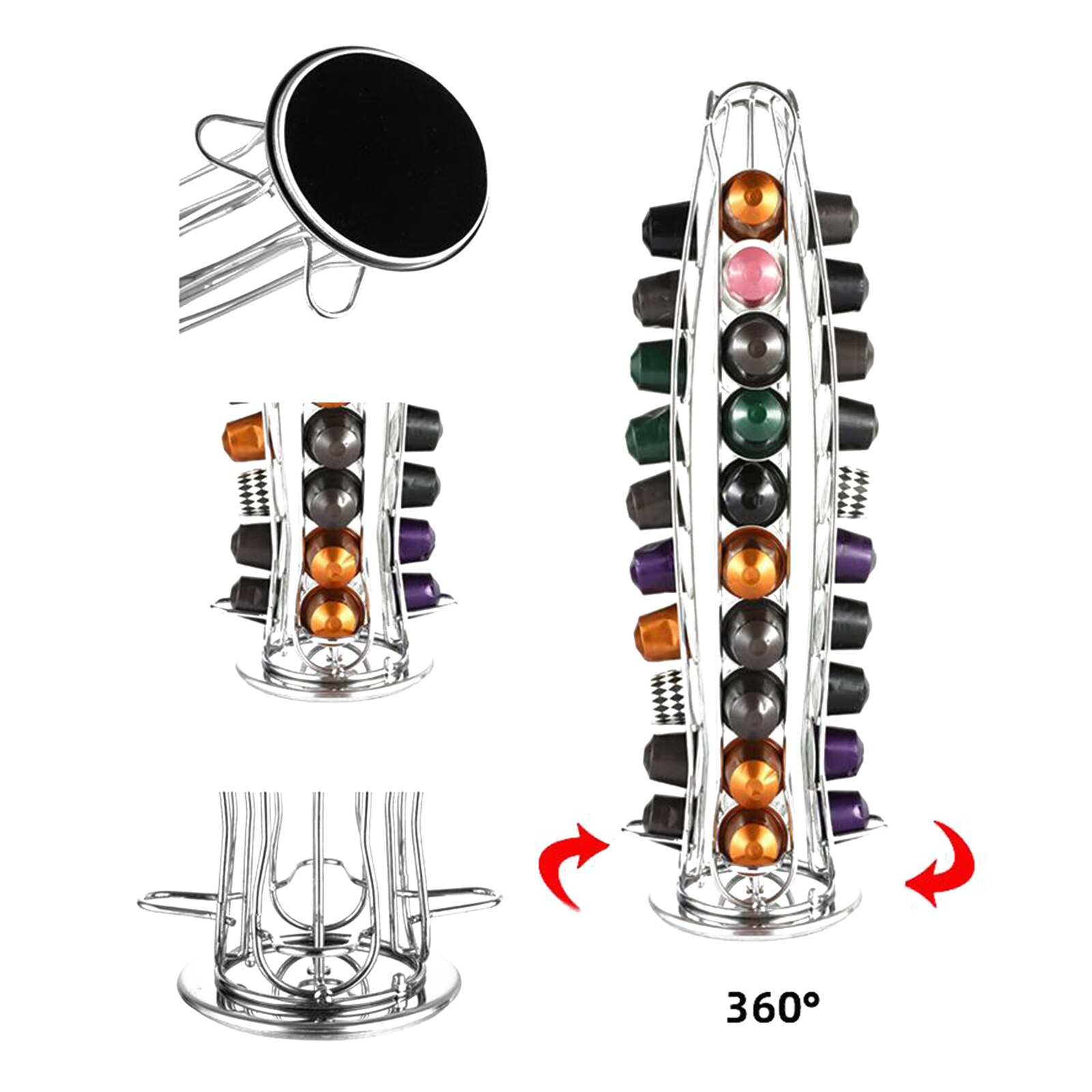Coffee Capsule Rack Holder - Holds Capsules Line and Modern 360-degree Rotation. for Coffee Machines