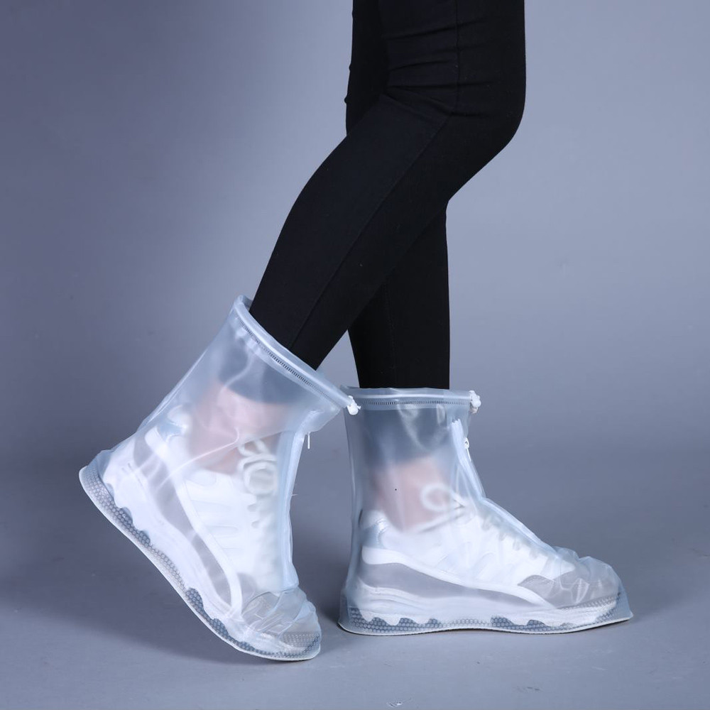 Udendørs regnsko støvler dækker vandtæt skridsikker oversko galoshes rejse til mænd kvinder børn