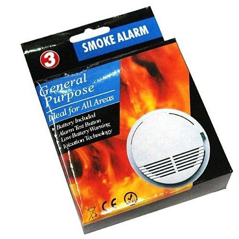 Photoelectric Independent Smoke Detector Fire Smoke Alarm Alert Sensor for Home Security Kitchen Restaurant For