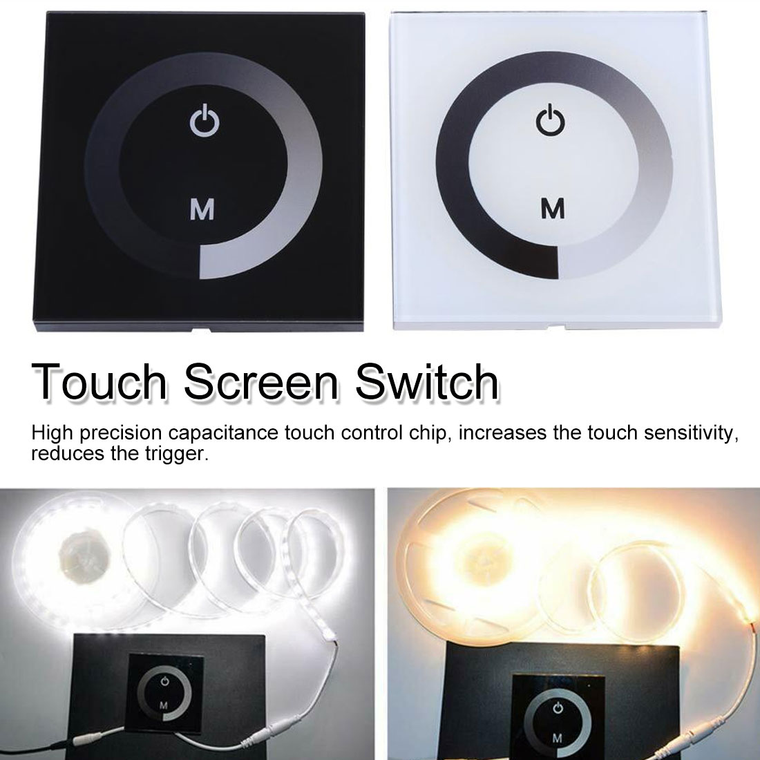 DC12V-24V RGB/RGBW single color wall mounted Touch Panel Controller glass panel dimmer switch Controller for LED RGB Strips lamp