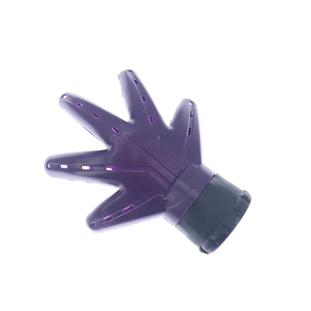 Difusor de pelo de plástico en forma de mano, accesorios de secador de estilismo para peluquería , pelo rizado, pelo esponjoso: Purple