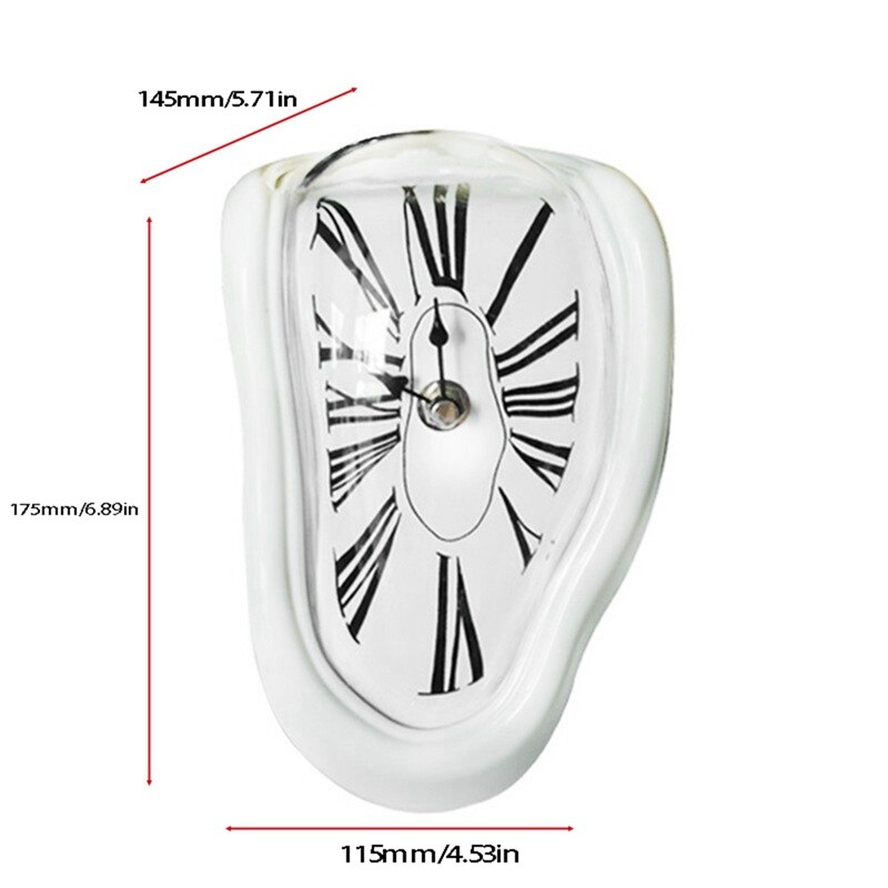 Reloj de fusión tipo bloque trenzado, reloj derretido para decoración del hogar, oficina, estante, mesa de escritorio, divertido