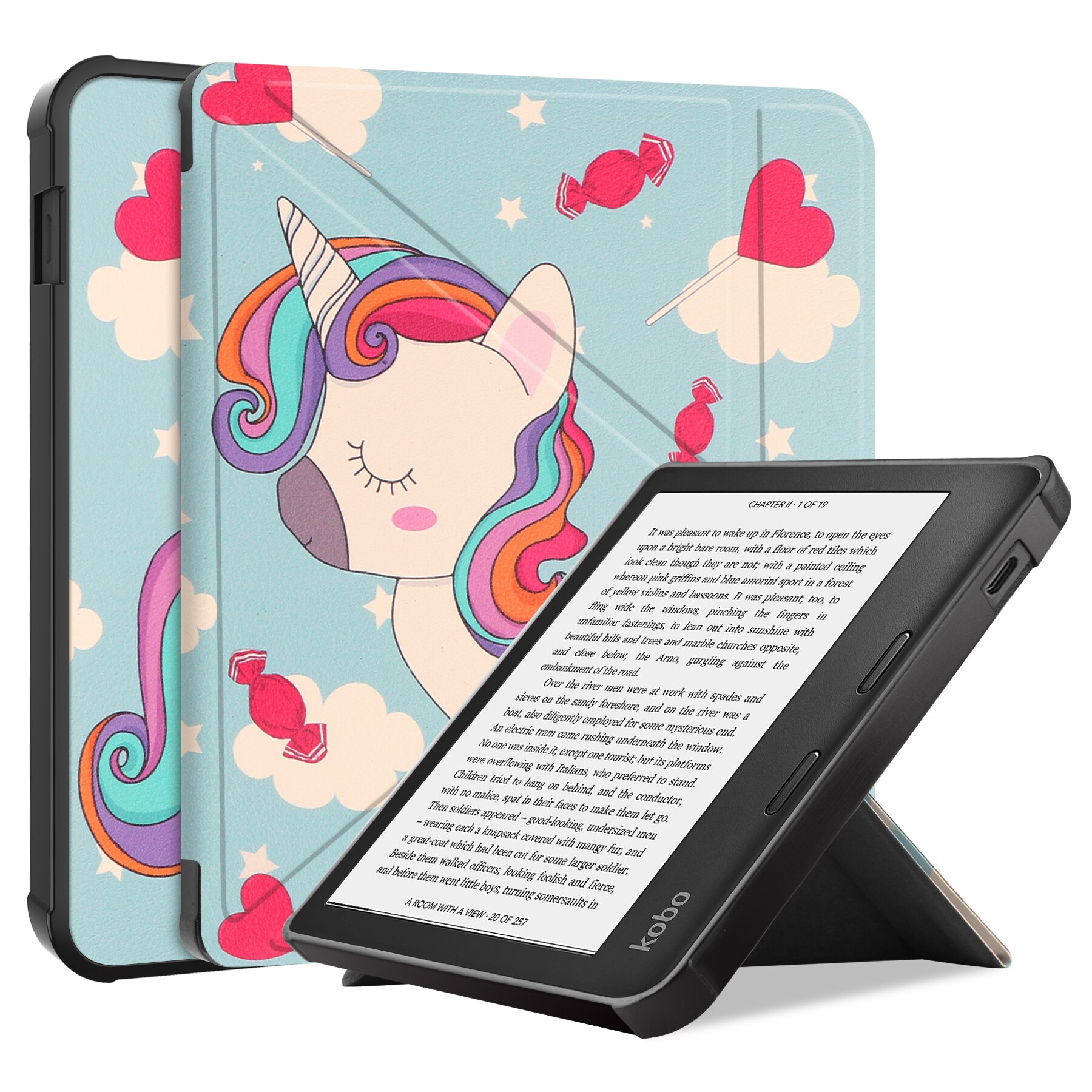 Slim Ultra Magnetic Stand Hard Back Shell Protective Smart Cover Case For All Kobo Libra 2 eReader Kids Transformers: 6