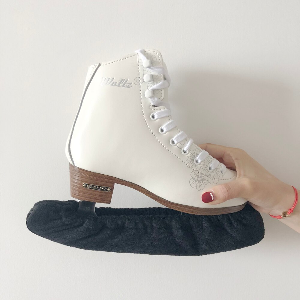 1 Paar Schaatsen Skate Blade Cover Thicken Lange Fleece Schaatsen Figuur Guard Protector Elastische Anti-Roest Water Uptake volwassen