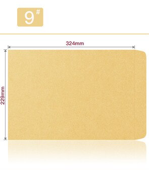 50 stk/parti kraftkuvert til  a4 størrelse papir enkel ren blank konvolut enkel dekorativ bryllupsinvitation konvolut papirpose: 229 x 324mm (50 stk.