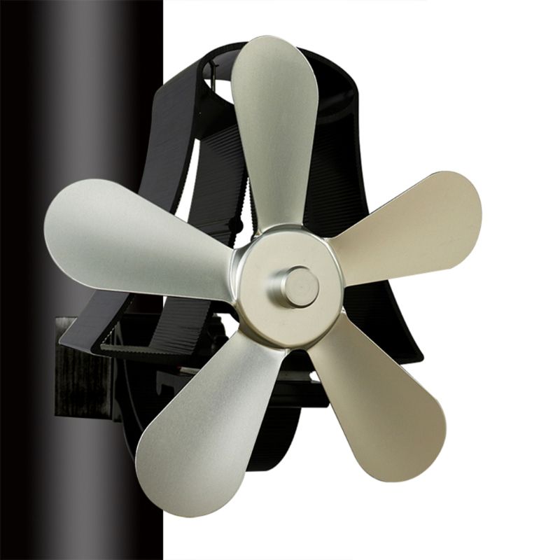 N84C-ventilador de pared para quemador de madera, sistema de ventilación alimentado por calor con 5 aspas, con distribución silenciosa, Ecofan