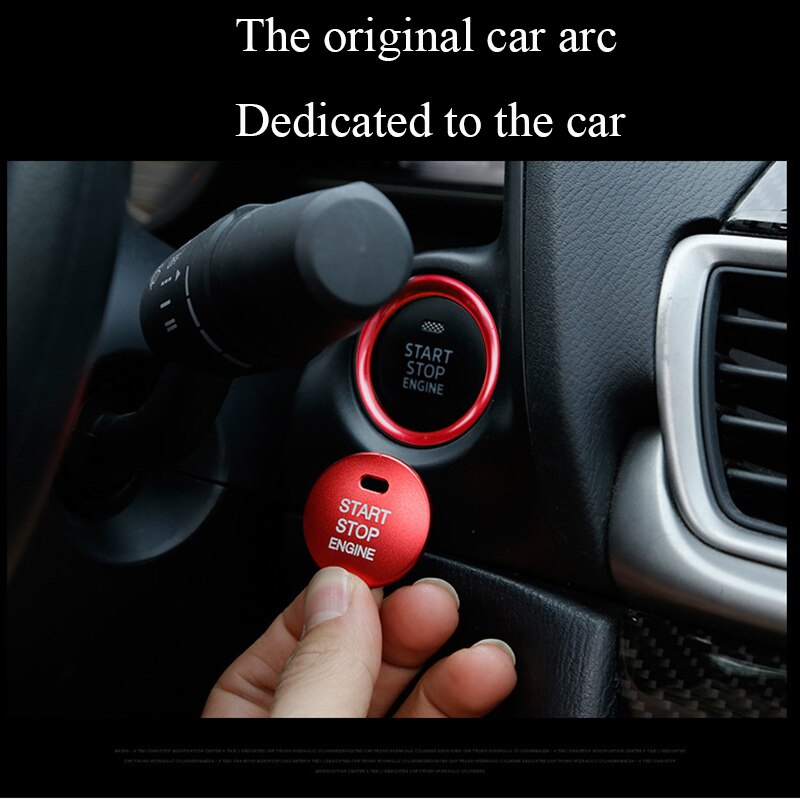 Bilinredning motor start stopp tändning nyckelring lock passar för mazda 3 bm bn 6 gj1 gl cx -4 cx4 bil dekor tillbehör