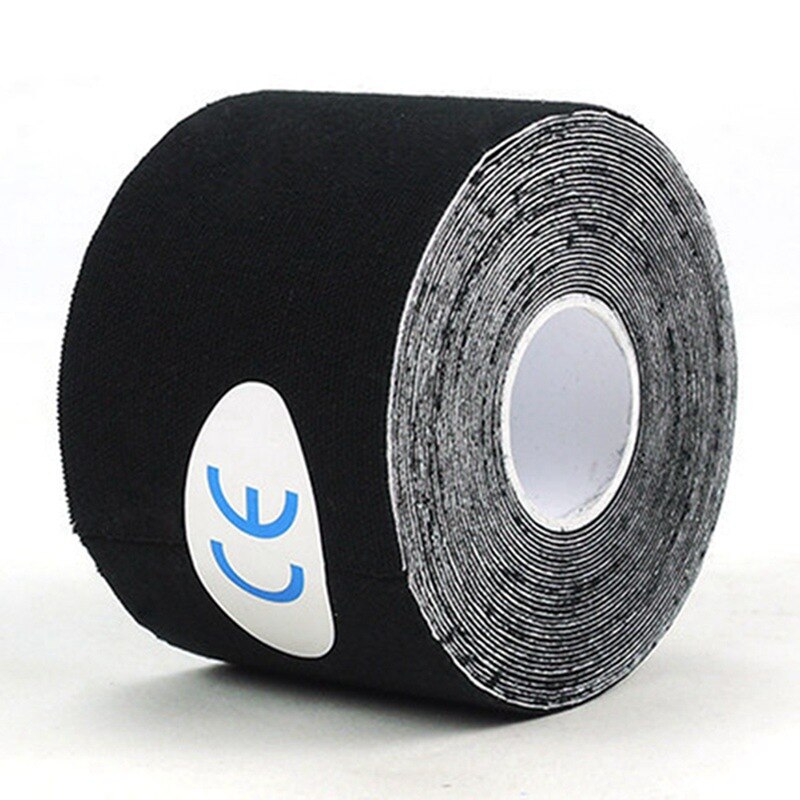 Kinesiology Tape Athletic Taping Therapy Adhesive Bandage Waterproof Elastic Therapeutic Sports Tape For Knee Shoulder Elbow: Black
