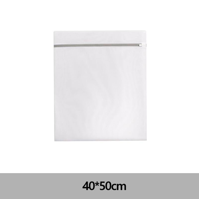 Zipper Mesh Laundry Bag Polyester Laundry Wash Bags Coarse Net Laundry Basket Laundry Bags for Washing Machines Mesh Bra Bag: 40 50cm