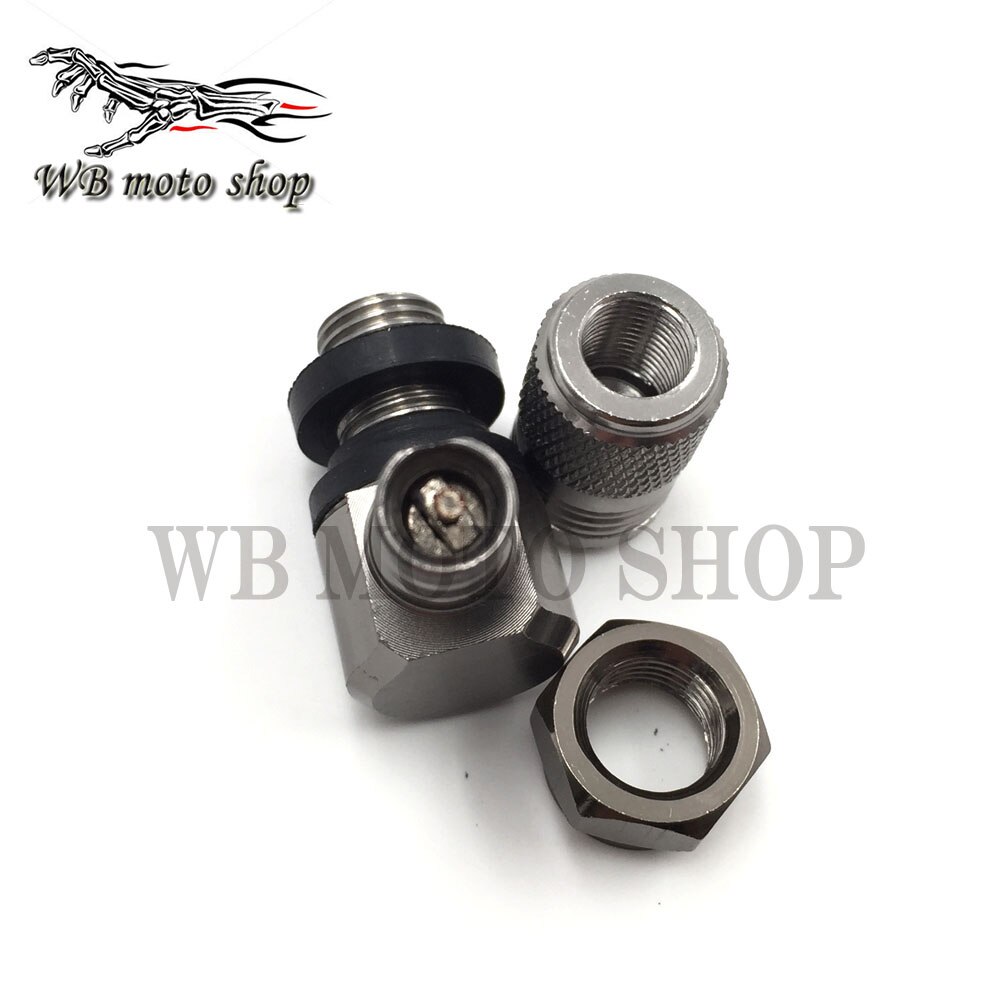 Cnc aluminium motorsykkel 50cc-600cc metall gass munnstykke grad vinkel ventil adapter dekk ventil forlengelsesventil stamme