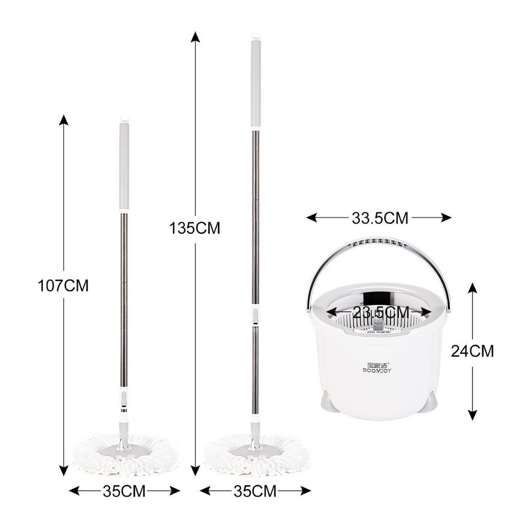 Cleanhome 360 Spin Verstelbare Vloer Mop Met Emmer 2 Stuks Microfiber Pads Verlengde Handvat Voor Hardhout Schoonmaken