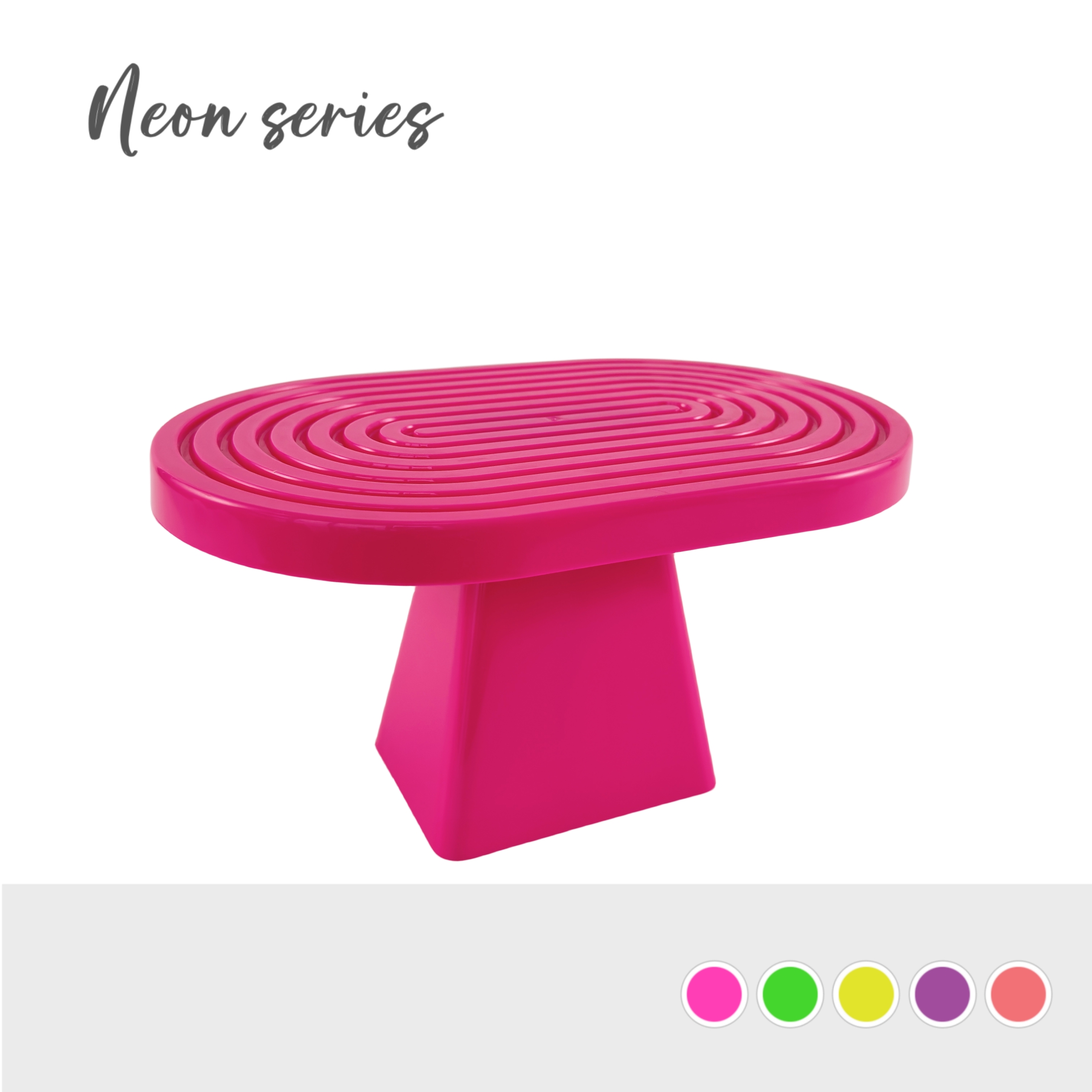 Support sur pied à gâteau monobloc et supports à cupcakes, assiette d'exposition de fruits et desserts pour réception pour bébé, mariage, fête d'anniversaire, Cele: Violet