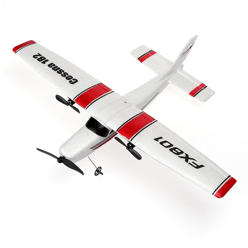 RC Airplane Cessna 182 FX801 310mm Wingspan Remote Control DIY Aircraft Fixed Wing Plane for Beginner Toys Built-In Battery