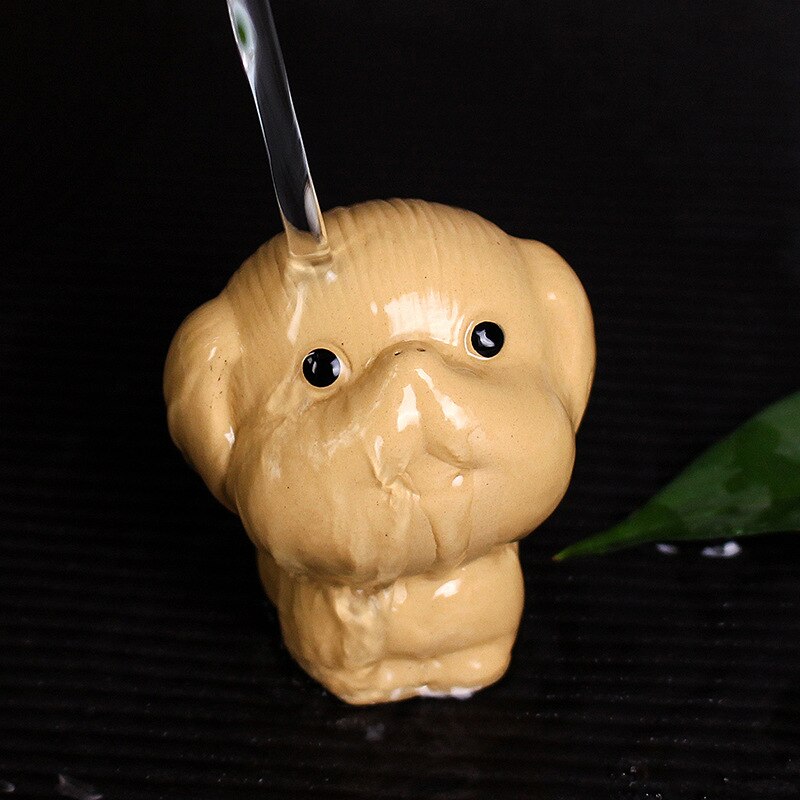 Ceramic tea pets cute puppy decorations Figurines tea ceremony tea play micro landscape matching