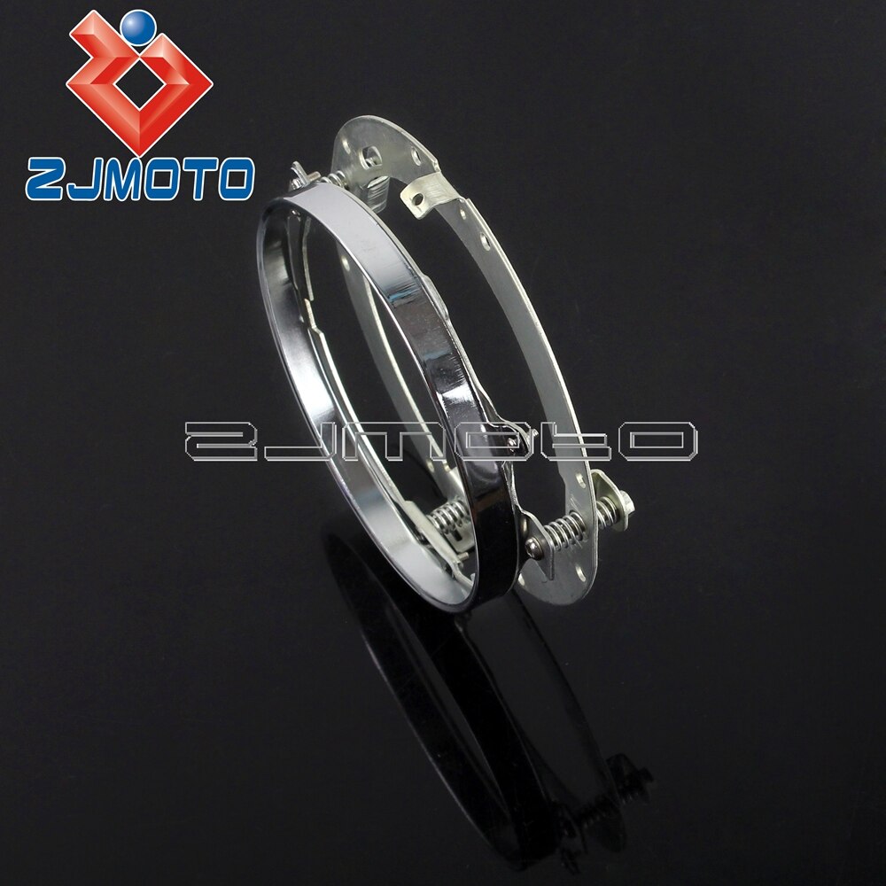 Chrome Motorcycle 7 "Ronde Koplamp Mount Ring Led Koplamp Houder Beugel Voor Harley Softail Dyna Fld Touring