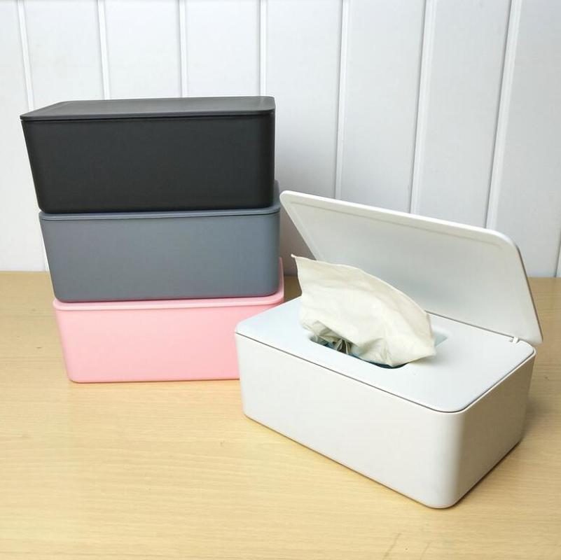 Tissue Doos Natte Doekjes Dispenser Houder Droog Nat Tissue Paper Case Box Doekjes Servet Opbergdoos Houder Container Met Deksel stofdicht