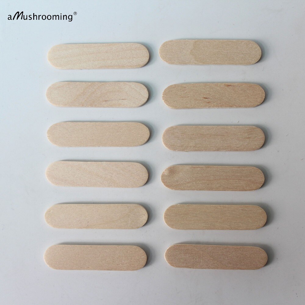 100 simples mini varas de madeira do ofício 1.6 polegadas pequenas varas de pirulito descartáveis pudim sorvete bolo sobremesa colheres pop varas