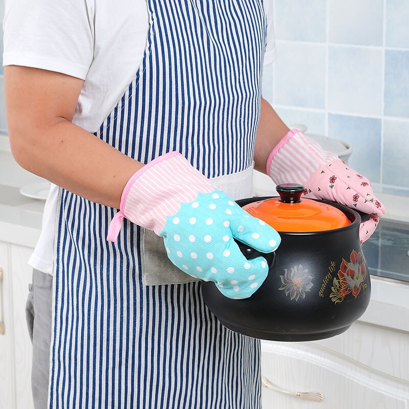 Verdickt Hohe Temperatur Ofen Handschuhe Backen Werkzeuge Thermische Isolierung Mikrowelle Ofen Zu Hause Küche Handschuhe