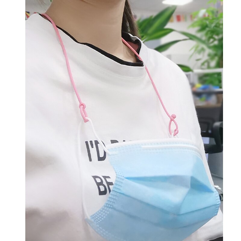 FAST SHIP! 28cm Silicone Mask Hanging Rope Face Mask Lanyard Mask Holder Adjustable Traceless Ear Hanging Rope Mask Accessories