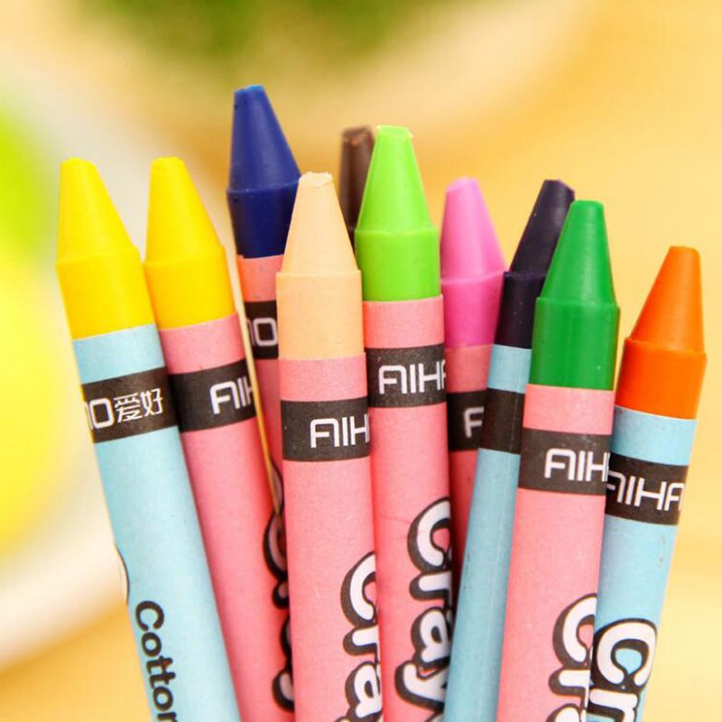 Cartoon Non-Toxic Crayon Oil Painting Stick Kids Student Pastel Pencils for Drawing(Random packaging color)