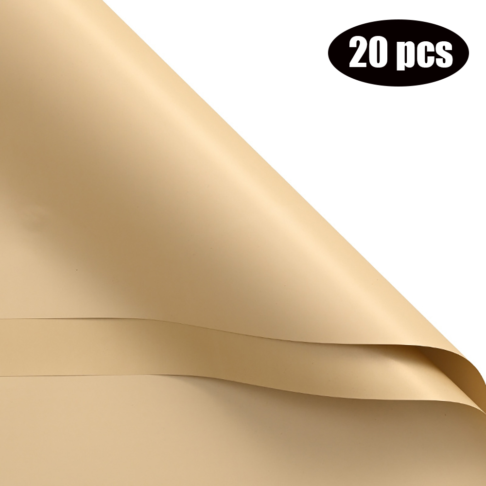 20 piezas de papel para envolver flores, ramo de papel Ouya de Color sólido, paquete Floral de estilo coreano, materiales de floristería DIY: YELLOW