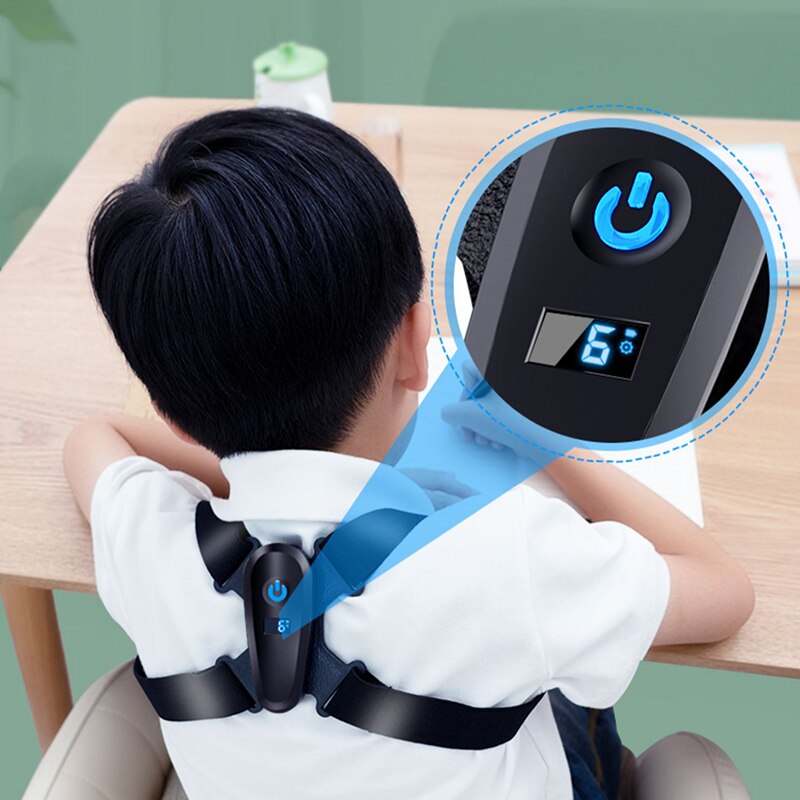 Terug Houding Corrector Verstelbare Led Houding Brace Smart Trillingen Herinnering Geheugen Unloadable 3Use Houding Corrector Spine Terug