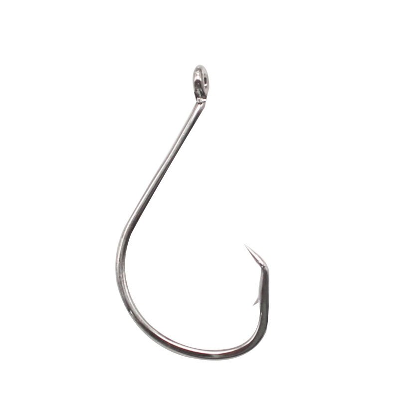 100PCS Fishing Hook 7384 Stainless Steel Carbon Chemically Sharpened Octopus Circle Hook Fishing Tackle Offset Sport Pesca Peche