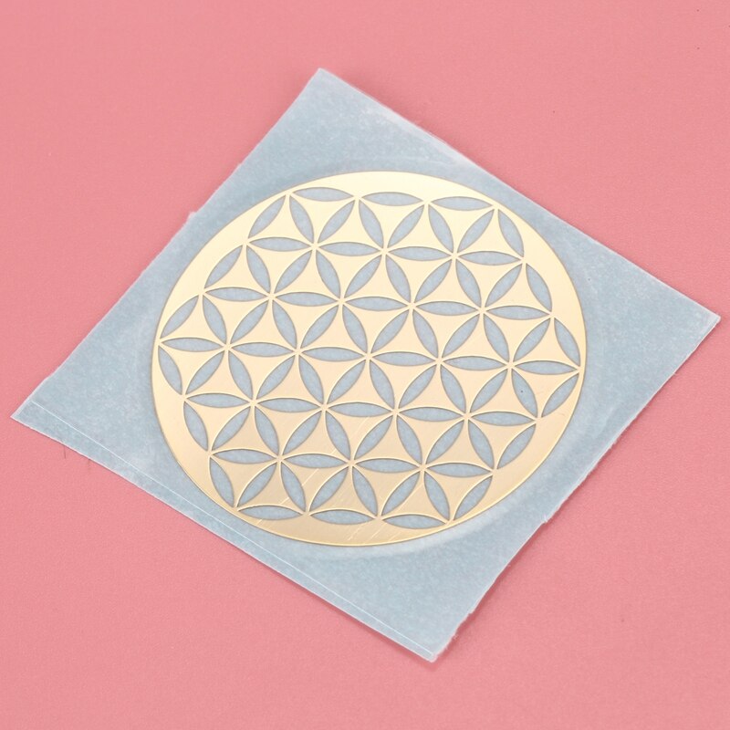 4 Teile/satz Neue Metall Energie Dekor Aufkleber Blume Des Lebens