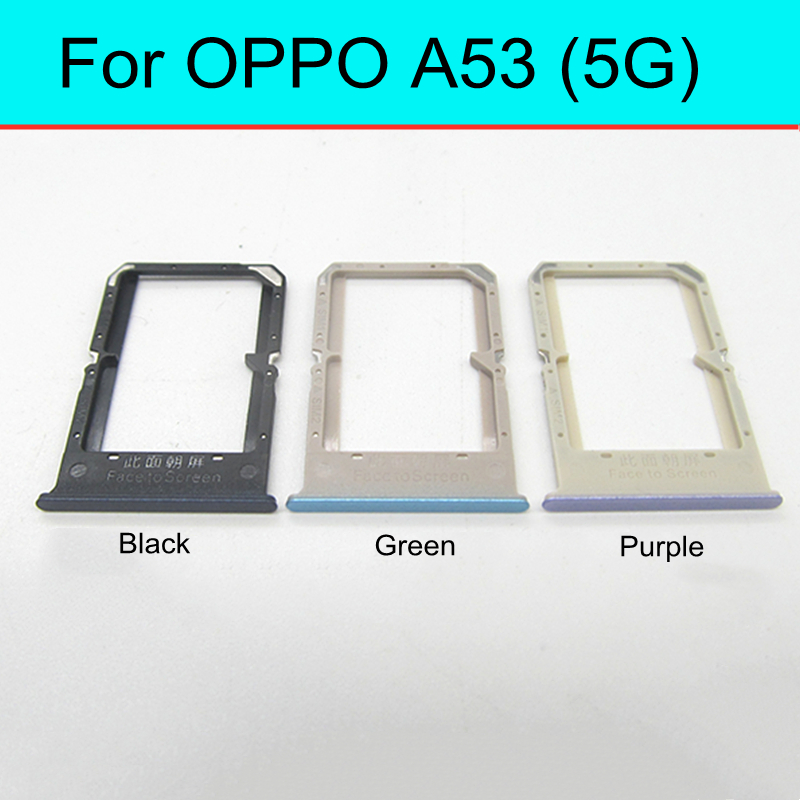 1Pcs Sim Card Tray Houder Voor Oppo A53 5G Sim Micro Reader Card Slot Adapters Card Socket Reparatie onderdelen