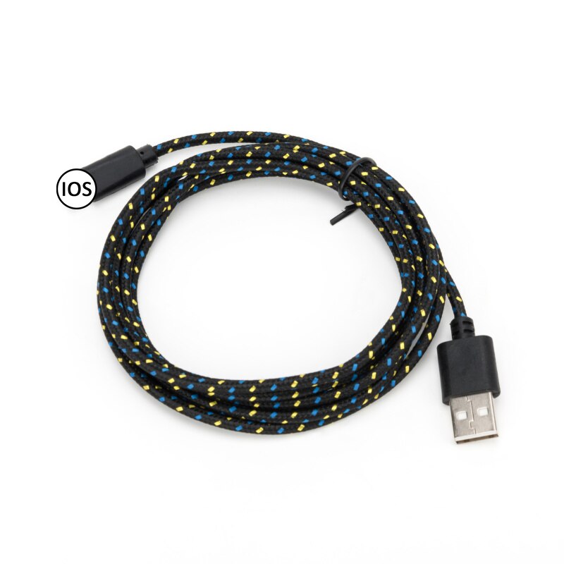 Dual USB Quick Charge Socket With Touch Switch LED Voltmeter Display Splitter Cigarette Lighter 12V-24V QC3.0 Power Adapter: ios cable 1meter