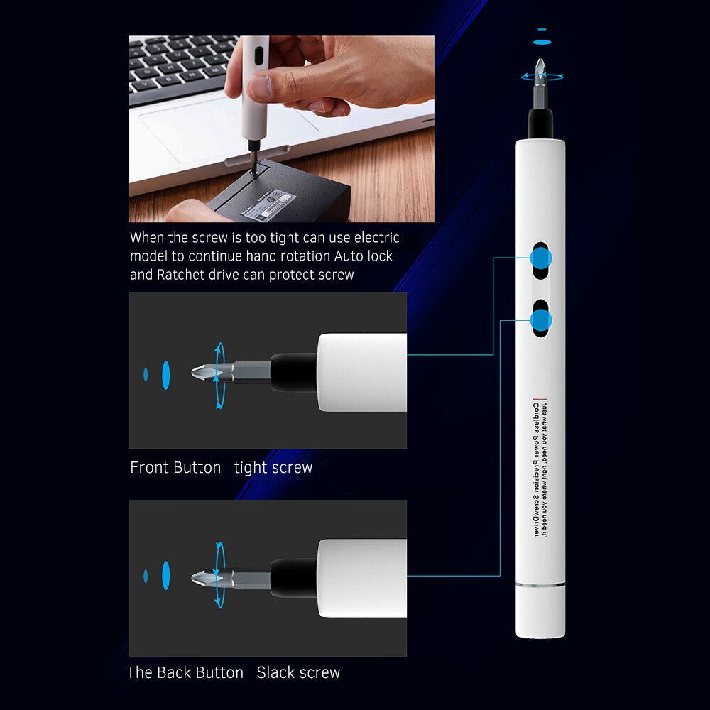 Mini Portable Rechargeable Lithium Precision Screw Driver Electric Power Screwdriver USB Charging Cordless Power Screwdriver Kit