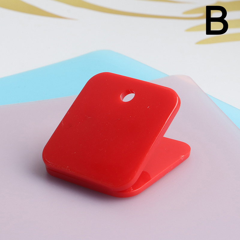 Multicolor Acrylic Clamp Paper Clips Ticket Holder Paper Documents Organizer Student School Office Supplies Bookmark Binder Clip: B
