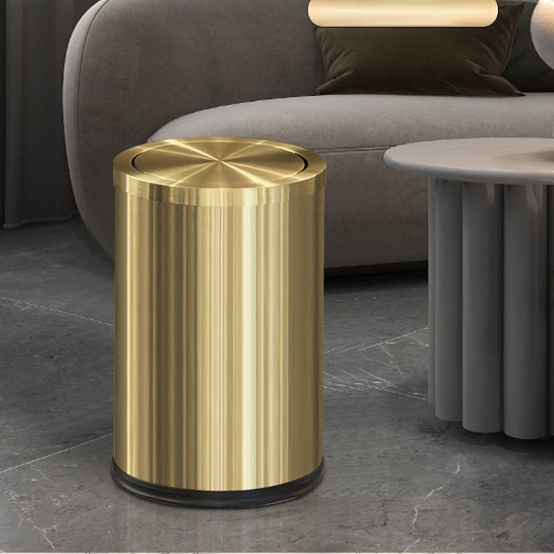 nordisch Goldene Mülleimer Hause Küche Badezimmer Wohnzimmer Wc Mülleimer Luxuriöse Geruch Beweis Abfall Eimer Hotel Reinigung Werkzeuge