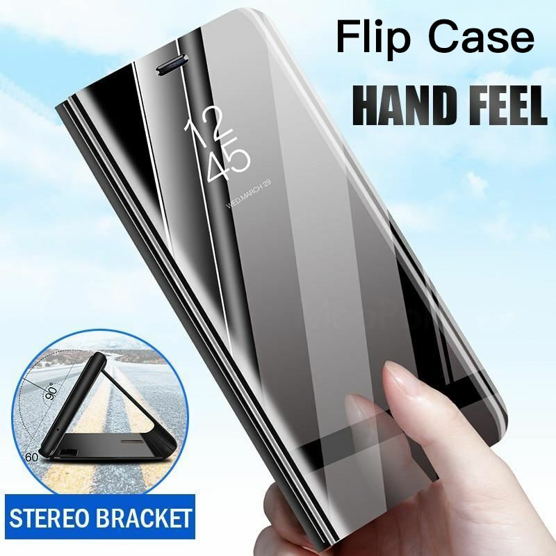 Auroras For HONOR 10X Lite Flip Case Smart Mirror Shockproof Cover Stand Holder For Honor 10X Lite Case
